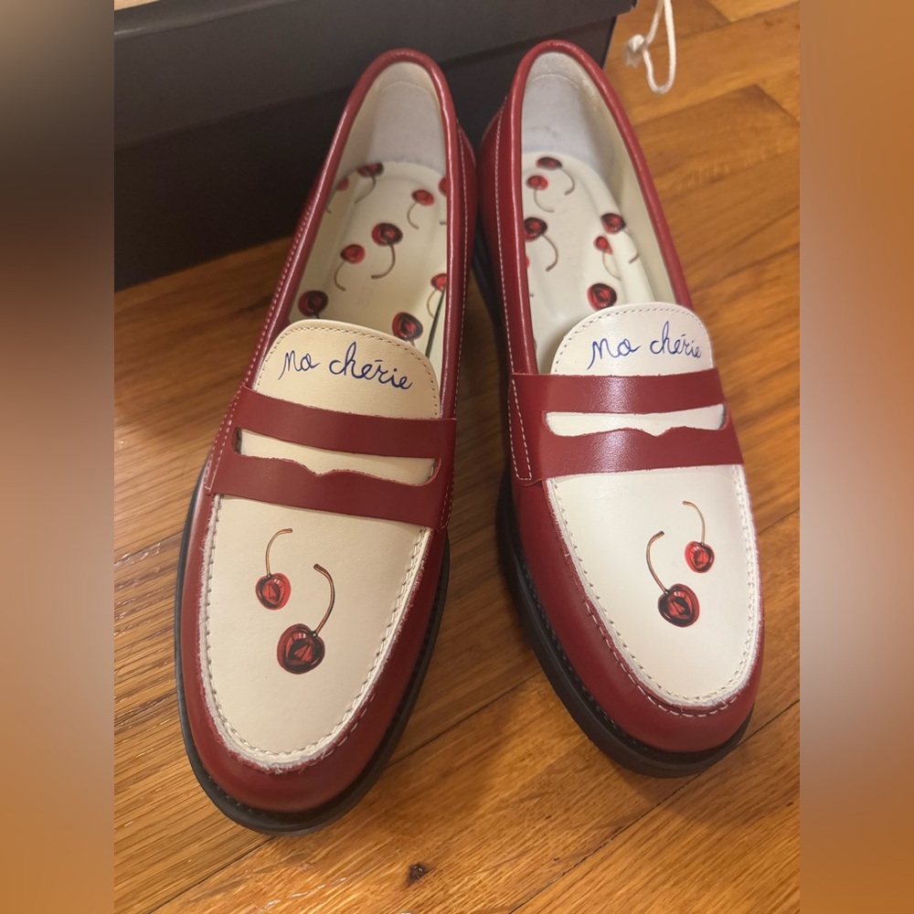 Duke + Dexter Cherry Red Penny Loafers - Picture 6 of 9